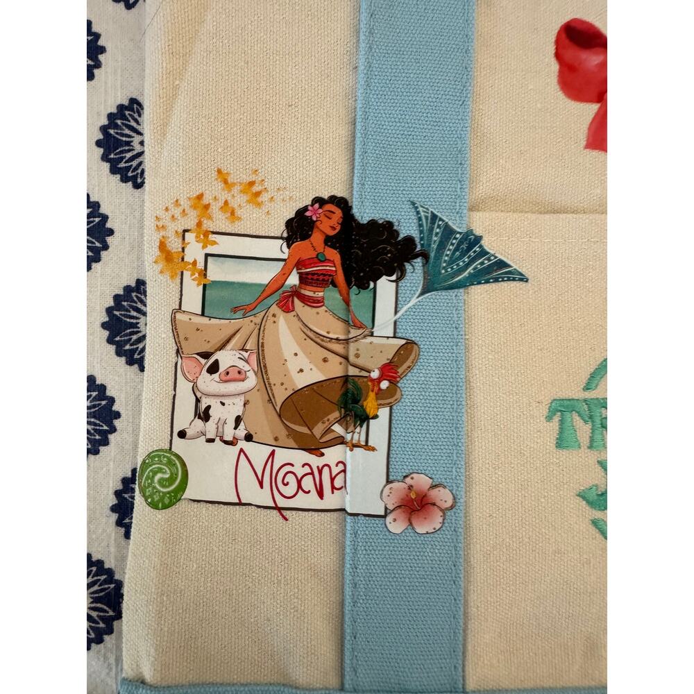 Disney Moana Double Sided Custom Made Trader Joes Mini Tote - Picture 7 of 9
